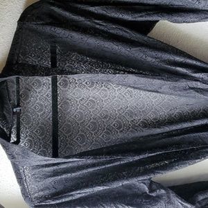 Bluebella Lace Kimono 3/4 Sleeve Sheer See Through Tie Waist Ribbon Robe Small